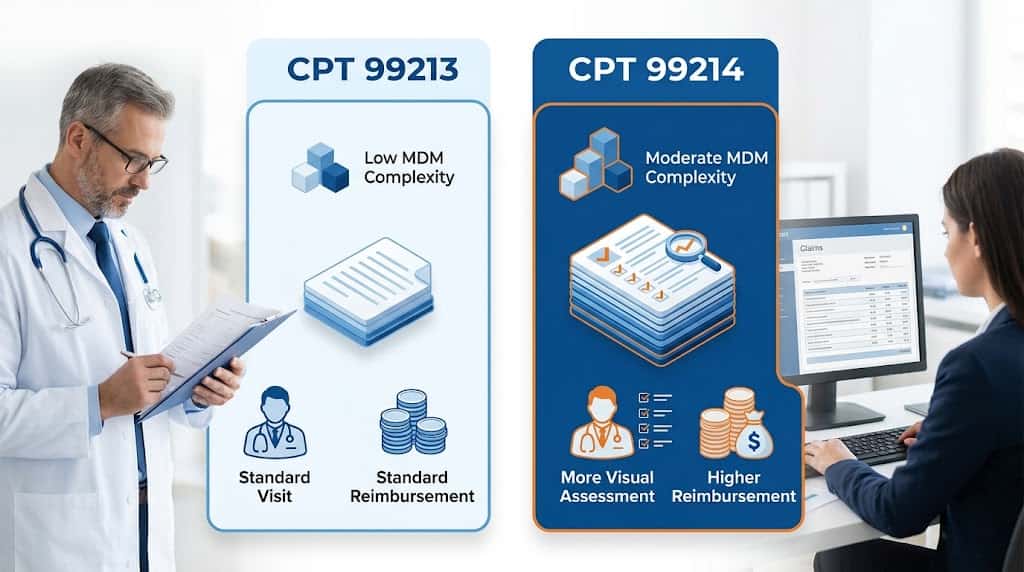 CPT 99213 vs. CPT 99214